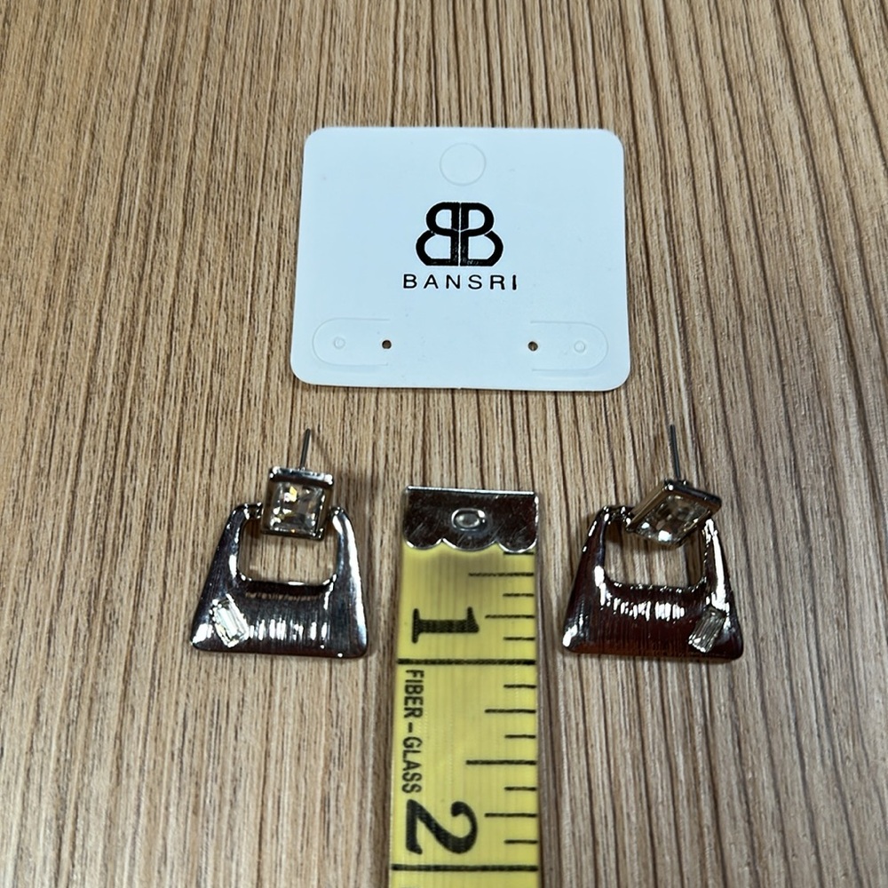 BANSRI Silver Geometric Earrings - Picture 5 of 7